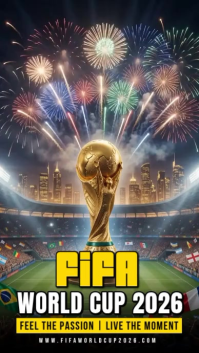 Brown Futuristic FIFA World Cup 2026 Instagram Story Video Instagram-verhaal template