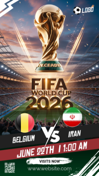 Brown Futuristic FIFA World Cup Match Instagram Story template