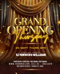 Brown Futuristic Grand Opening Editable Template For Your Business Instagram Portrait