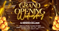 Brown Futuristic Grand Opening Invitation Facebook Ad template