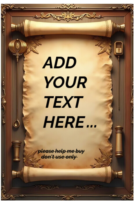 Brown Vintage Scroll Posters Template | PosterMyWall
