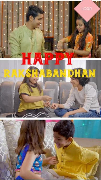 Brown Futuristic Rakshabandhan Festival Video Reel do Instagram template