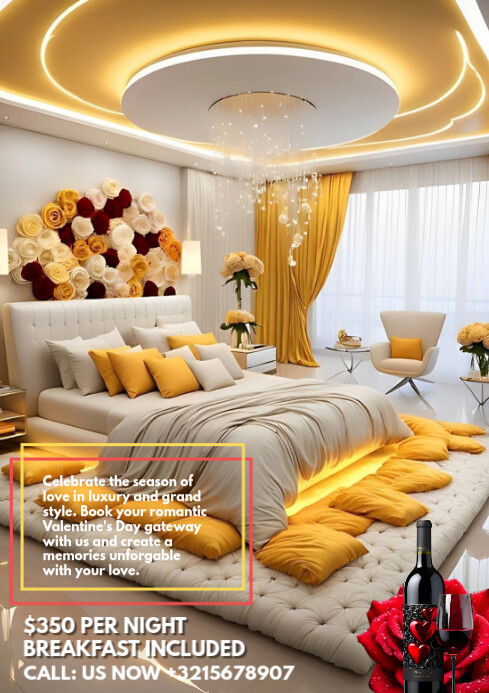 Brown Futuristic Room Decor Booking Services  A3 template