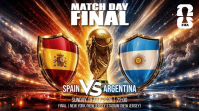 Brown Futuristic Soccer Match Final Digital Display Video Цифровой дисплей (16 : 9) template