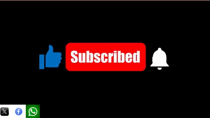 Brown Futuristic Subscribe Share Like Digital Display (16:9) template