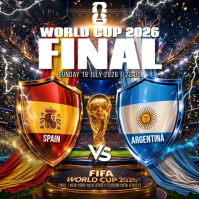 Brown Futuristic World Cup 2026 Final Instagram Post Video template