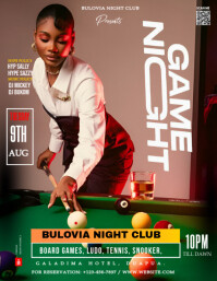 Brown Game Night Flyer (us Letter) template
