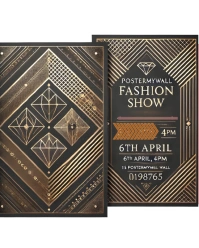 Brown Geometric 3d Textures For Gala, Fashion Show Or Upscale Events  Instagram Portrait template