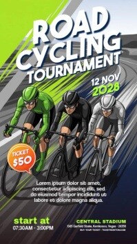 Brown Geometric Cycling Race Instagram Story template
