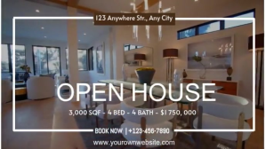 Brown Geometric Professional Home Sale Video Flyer For Realtors Digital Display (16:9) template