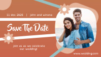 Brown Geometric Save The Date Blog Header template