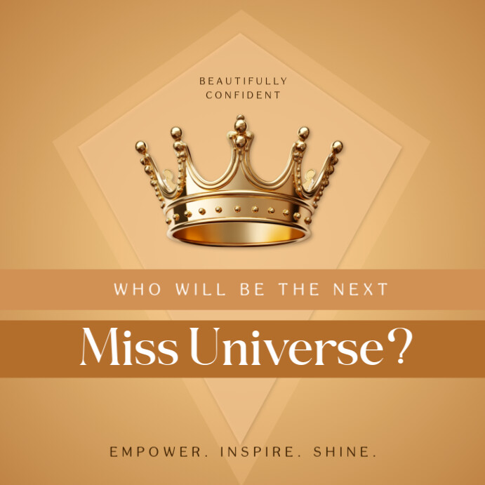 Brown Geometric Who Will Be The Next Miss Universe Instagram Post
