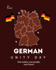 Brown  German Unity Day Template  Instagram Portrait