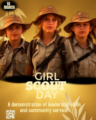 Brown Girl Scout Day Instagram Portrait Video template