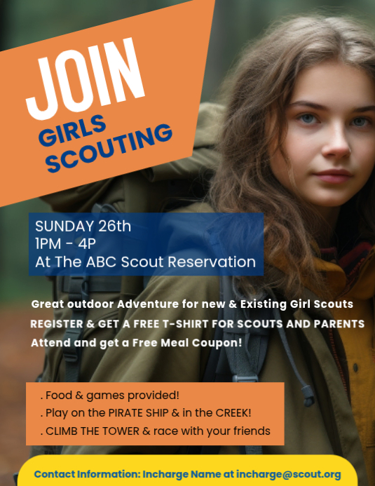 Brown Girl Scouting Event Flyer Templat | PosterMyWall