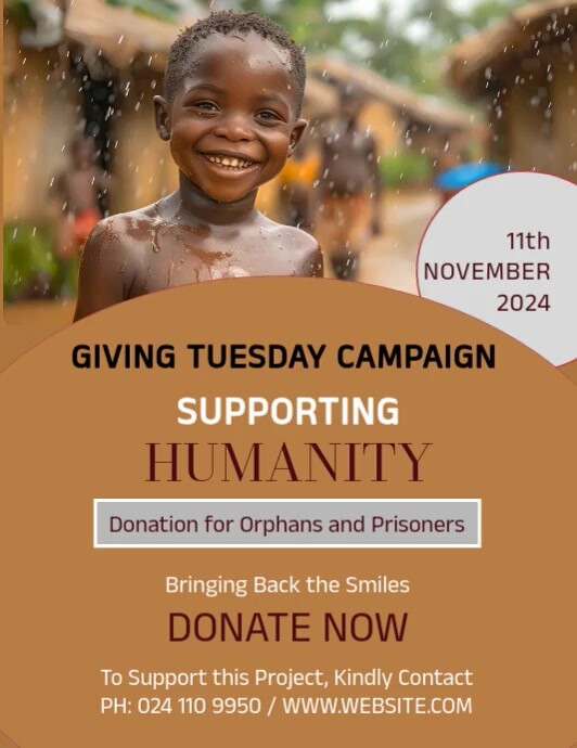 Brown Giving Tuesday  Flyer (us Letter) template