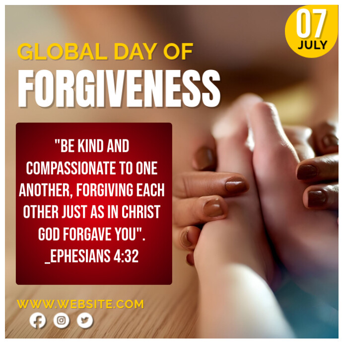 Copy of Brown Global Day Of Forgiveness Instagram Post | PosterMyWall