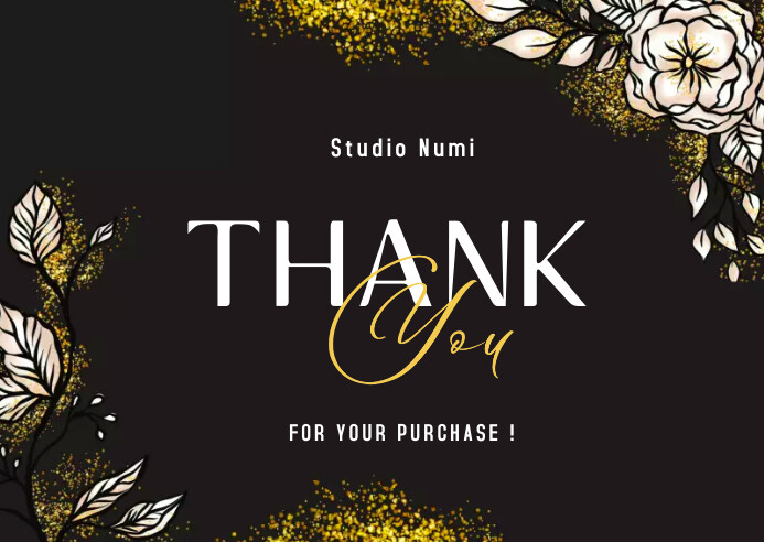Brown Gold Modern Luxury Thank You Postcard Template | PosterMyWall