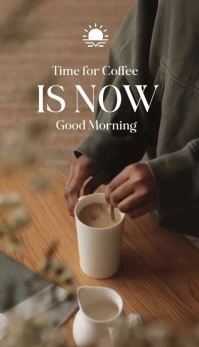 Brown  Good Morning  Business Card Besigheidskaart template