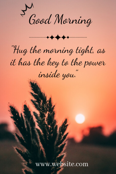 Brown Good Morning  Poster template
