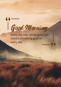 Brun Good Morning Quote A4 Template