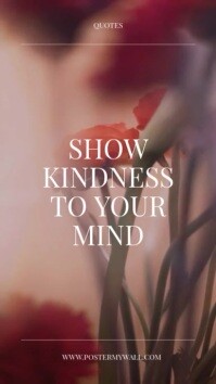 Brown Gradien Self Kindness Quotes Reel Instagram template