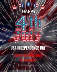 Brown Gradient 4th Of July Instagram Portrait template