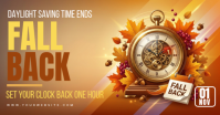 Brown Daylight Saving Time Reminder auf Facebook geteiltes Bild Template