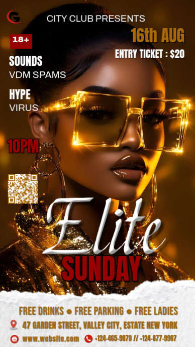 Brown Gradient Elite Sunday Instagram Story template