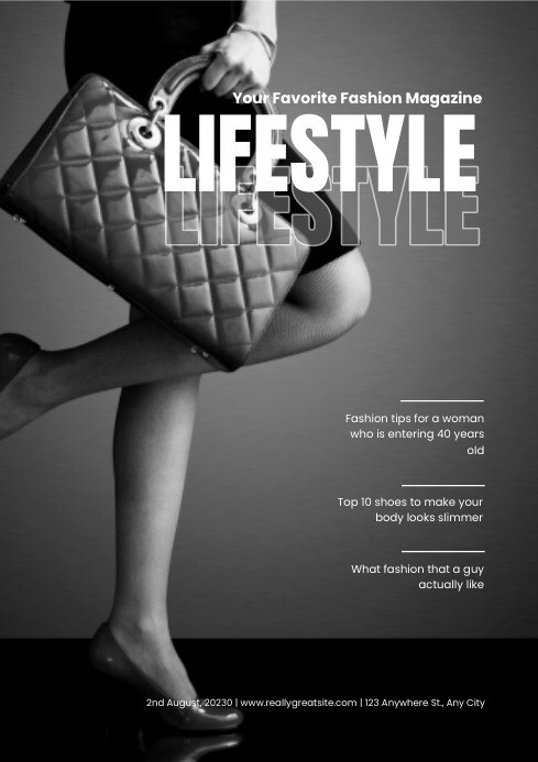 Brown Gradient Fashion Magazine A4 Template | PosterMyWall