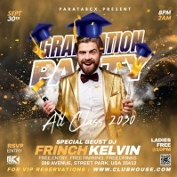 Brown Gradient Graduation Party Invitation  I Instagram Post template