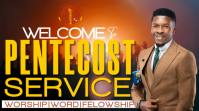 Brown Gradient Pentecost Service YouTube Thumbnail template