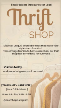 Yellow Thrift Shop Promotion Instagram-Reel Template