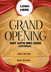 Brown Grand Opening Event A4 Template