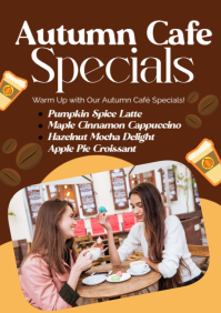Коричневый Autumn Cafe Specials A1 Template