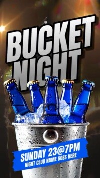 Bucket Nite Grey Grunge Bucket Night Instagram Reel Template | PosterMyWall