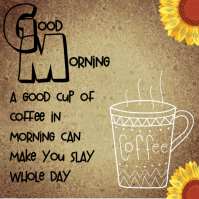 Brown Grunge Good Morning Instagram Post Instagram-opslag template