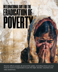 Brown Grunge International Day For The Eradication Of Poverty Instagram Portrait template