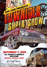 Brown Grunge Lowrider A5 template