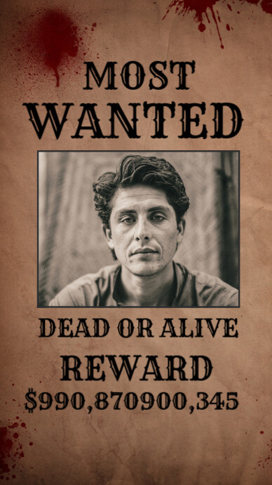 Brown Grunge Most Wanted  Instagram Story Instagram-verhaal template