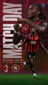 Brown Grunge Soccer Match Day Instagram Story template