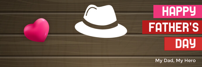 Brown  Happy Father's Day Tajuk Twitter Nagłówek na Twittera template