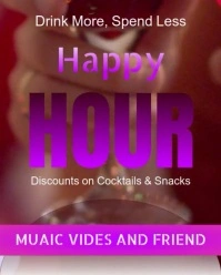 Brown  Happy Hour Video Instagram Portrait template