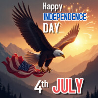 Brown  Happy Independence  Instagram Post template