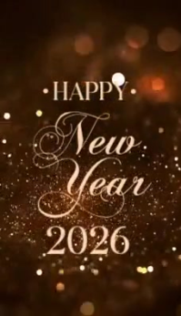 Brown Happy New Year Business Card Cartão de visita template