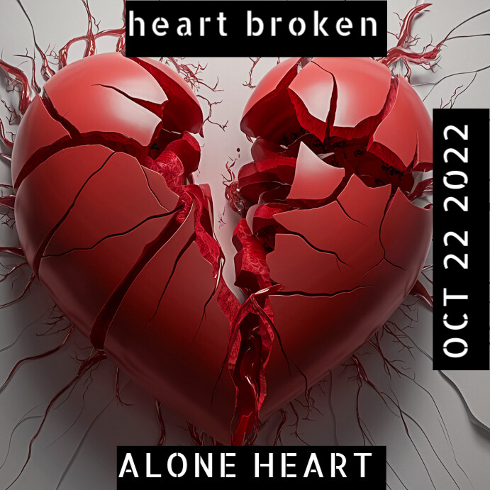 Brown Heart Broken Instagram Post Template | PosterMyWall