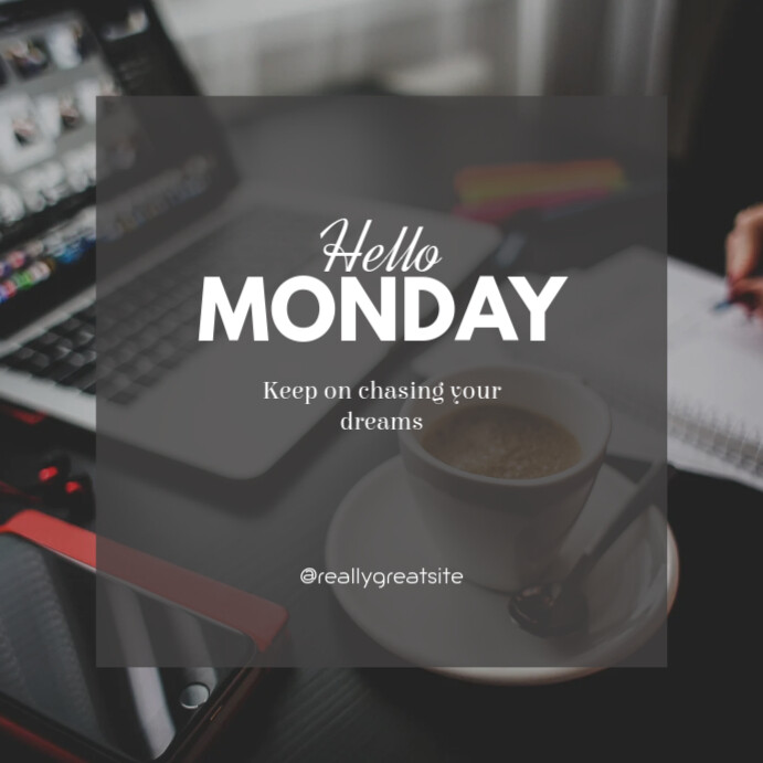 Copy of Brown Hello Monday Instagram Post | PosterMyWall
