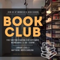 Brown high school book club Instagram video Square (1:1) template