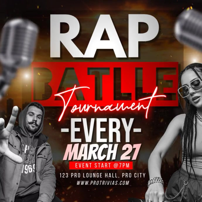 Rap Post Format Brown Hip Hop Party Instagram Post Template | PosterMyWall