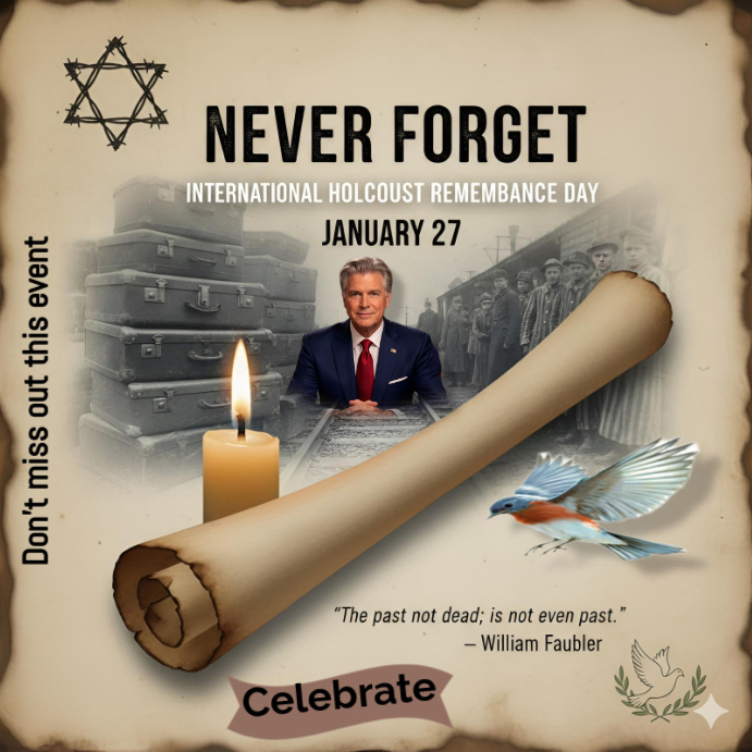 Brown Holocaust Remembrance Day Instagram Post Template | PosterMyWall